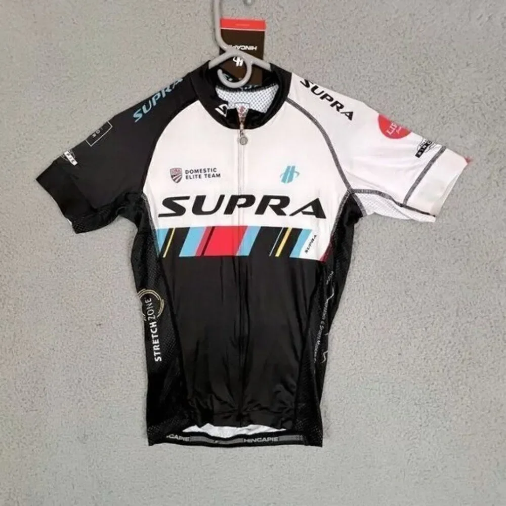 HINCAPIE NEW WOMENS STRETCH BIKING SHIRT SIZE 2XS BLUE BLACK WHITE